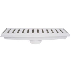 Caixa Coletora com Grelha Branca 15 x 50 cm - 1325 - ESTRELA