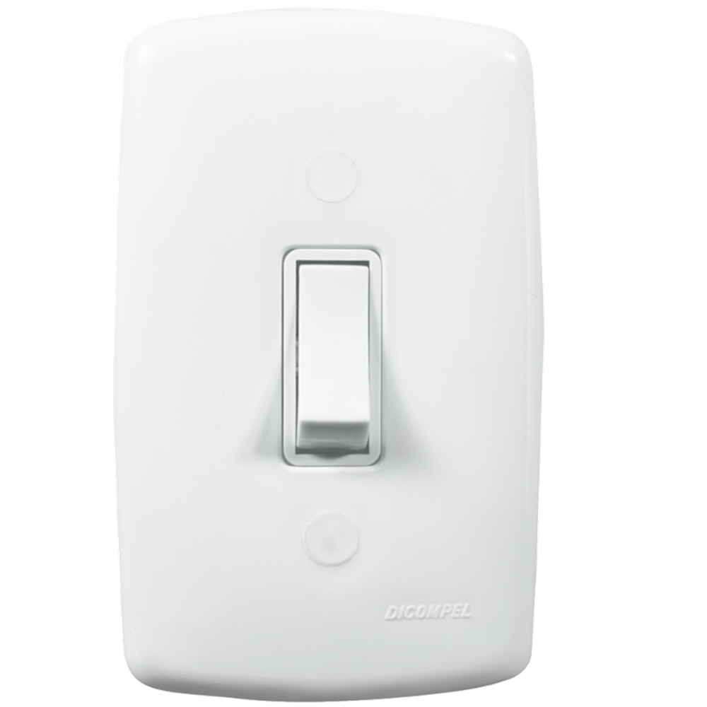 Imagem do produto Interruptor Simples com Placa 4x2 da Linha Mônaco -7100/1 - DICOMPEL