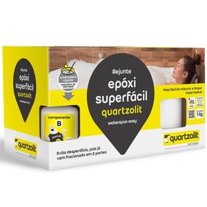 Rejunte Epóxi Superfácil Cinza Outono 1 Kilo - 0574.00019.0001CX - QUARTZOLIT