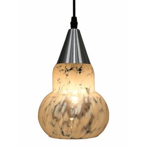 Pendente Verona Liso Transparente + Leitoso Prata 1XE27 - 02110115-05 - TASCHIBRA