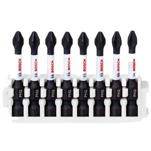 JOGO BIT IMPACT CONTROL 25MM PH2 COM 8 PECAS BOSCH