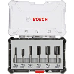 Jogo de Fresas Retas Haste 6mm 6 Peças - 2607017465 - BOSCH