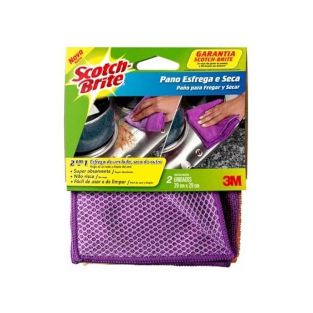 Imagem do produto Pano Esfrega e Seca com 2 peças Scotch Brite - XA006503305 - 3M
