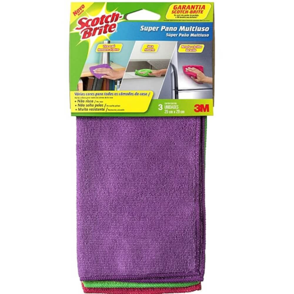 Imagem do produto Super Pano Multiuso com 3 Peças Scotch Brite - XA006503297 - 3M