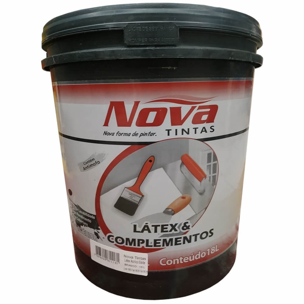 Imagem do produto Balde de Tinta Latex Acrílica Interior Branco 18 Litros - 200000000237 - NOVA TINTAS