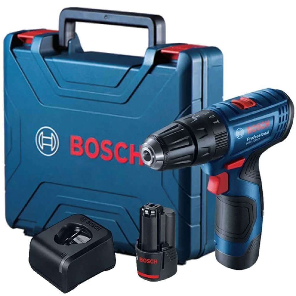 Imagem do produto Parafusadeira e Furadeira de Impacto 3/8"" a Bateria 12 Volts Bivolt GSB 120-LI + Maleta e 2 Baterias 2.0Ah - 06019G81E0000 - BOSCH