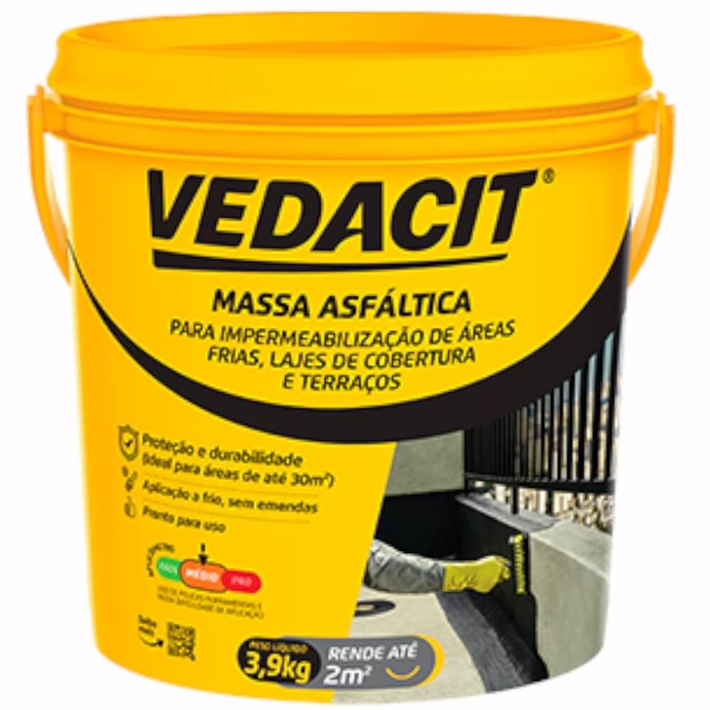 Imagem do produto Impermeabilizante Vedacit Massa Asfáltica Frioasfalto 3,9 Kilos - 121784 - VEDACIT
