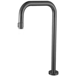 Torneira de Mesa Alta Tubo Redondo 23mm Modelo U Preto Fosco 1245 - 772201 - STOC