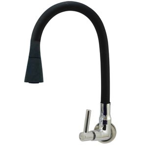 Torneira de Parede Tubo Gourmet Duplo Cone 1/4 de Volta Preta para Pia 6163 - 772234 - STOC