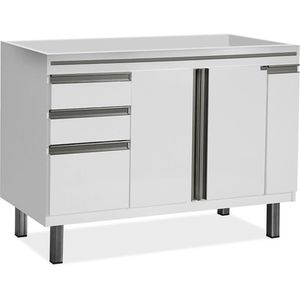 Gabinete de Cozinha New Elegance 1,14 Metros Branco / Branco - 941.114.002 - LOCATT