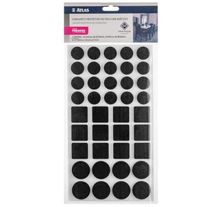 Conjunto de Protetor Feltro Adesivo com Dupla Face - PR2140 - PINCÉIS ATLAS