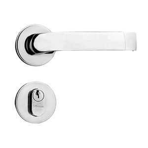 Conjunto de Fechadura 1400 Externa Ravena Roseta Cromada 1401/28RC - 94395 - SILVANA
