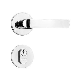 Conjunto de Fechadura 1400 Externa Italy Roseta Cromada 1401/10RC - 93215 - SILVANA