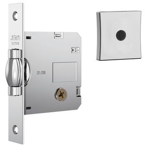 Fechadura 1005 Tetra com Trinco Rolete e Roseta Quadrada Cromado - 14256 - STAM