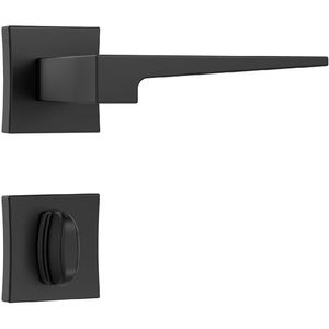 Fechadura Classic Polaris 3200 com Roseta Quadrada para Banheiro Black - 40753 - STAM