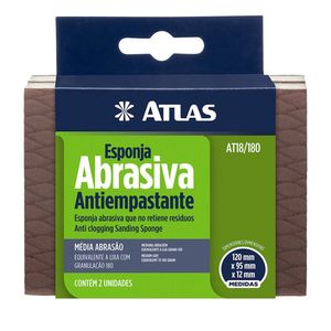 ESPONJA ABRASIVA MEDIA ABRASAO FLEXIVEL 2UN. ATLAS