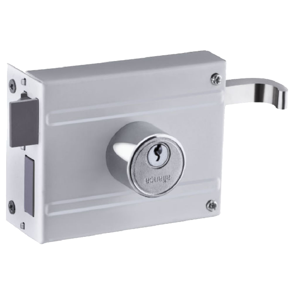 Imagem do produto Fechadura de Portão Branca F1500 - 84196 - ALIANÇA