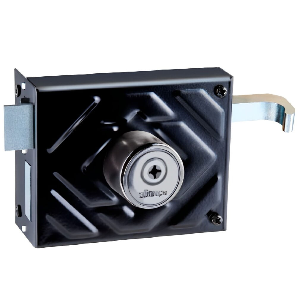 Imagem do produto Fechadura Portão Tetra Preto Fosco F1510 - 068554 - ALIANÇA