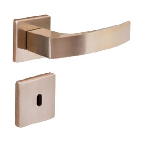 Fechadura Quadratta Curva Interna Bronze Latonado - 74326 - ALIANÇA