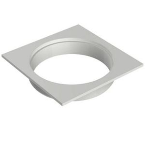 Porta Grelha Quadrada Branca para Grelha Redonda 100mm - 27591167 - TIGRE