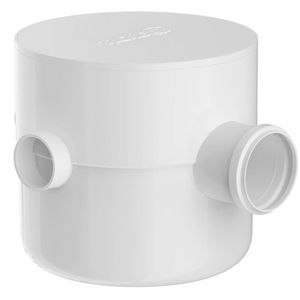 Caixa Sifonada Montada com Tampa Redonda Branca 250x230x75mm com Bolsa 134 - 27131344 - TIGRE