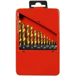 Jogo de Brocas Ar Metal HSS de 1,5 a 6,5mm Nitreto de Titanio com 13 Peças - 723869 - MTX