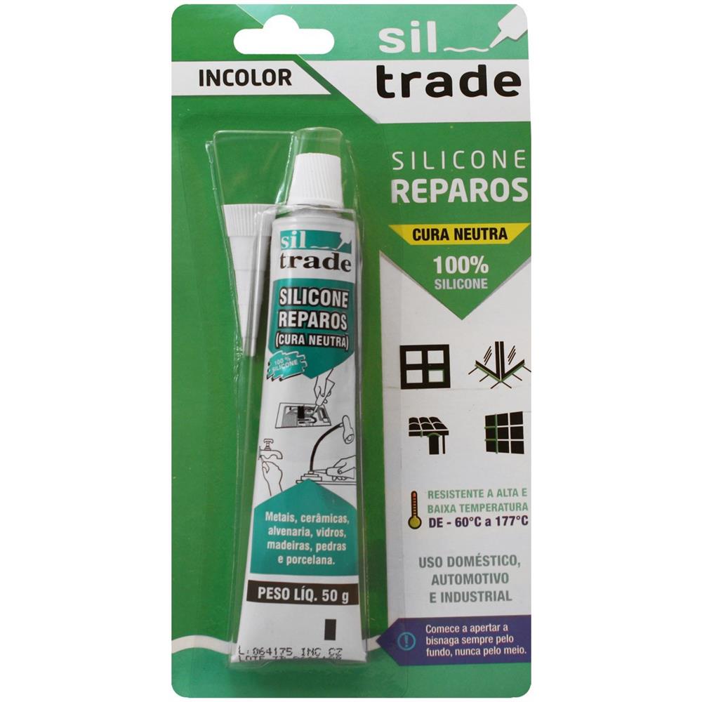 Imagem do produto Silicone Pequenos Reparos Incolor 50 Gramas - 1560016 - SIL TRADE