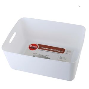 Cesto Organizador Branco 26,5x36,5x15cm - D1143 - DOLCE HOME
