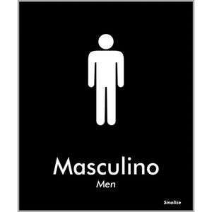 Placa de Poliestireno Store Black 15x18cm Masculino - BLK02 - SINALIZE