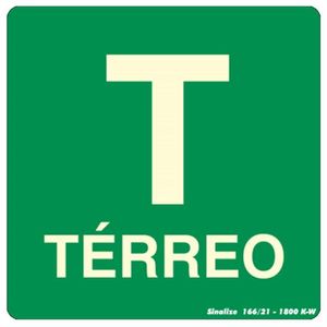 Placa PVC Fotoluminosa 15x15 Térreo - 350AH - SINALIZE