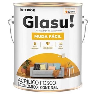 Tinta Acrílica Muda Fácil Lâmina Afiada 3,6 Litros Glasu - 50748416 - SUVINIL