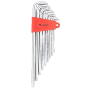Jogo de Chave Hexagonais Torx Extra Longas Acetinado T-10 T-50 CRV e Suporte Plástico - 123079 - MTX