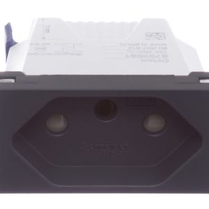 Módulo de Tomada 2 Pinos + Terra 10 Amperes 250 Volts Borne Automático Grafite Orion - S70205194 - SCHNEIDER