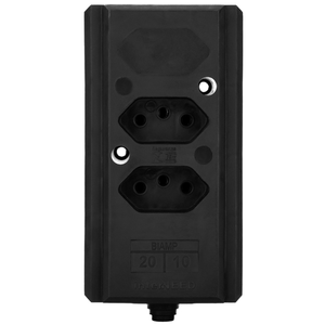 Tomada em Barra 2P+T com 20 Ampères Preto - 068945 - INTERNEED