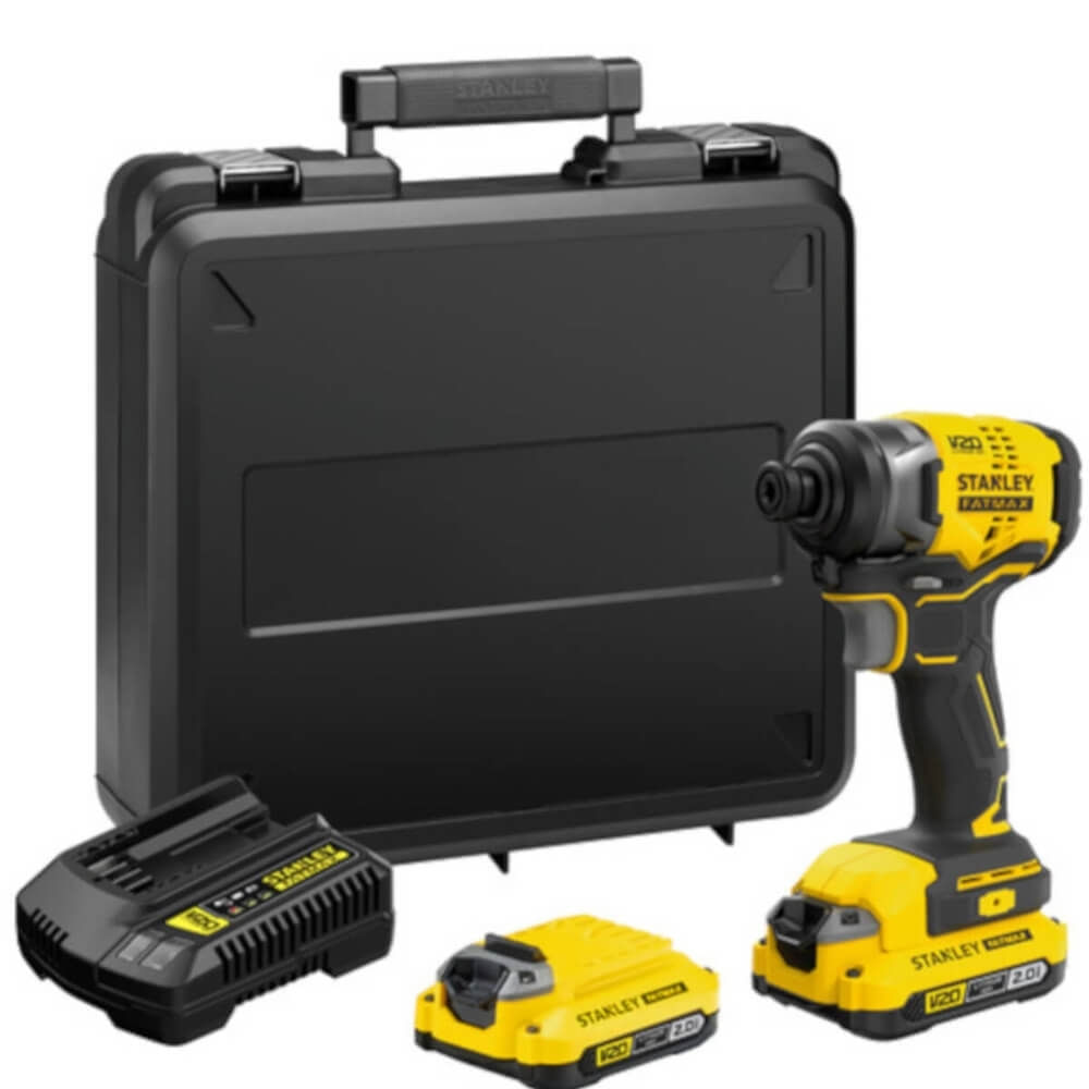 Imagem do produto Parafusadeira de Impacto 1/4"" 20 Volts 2 Baterias V20 Bivolt com Maleta - SBI810D2K-BR - STANLEY