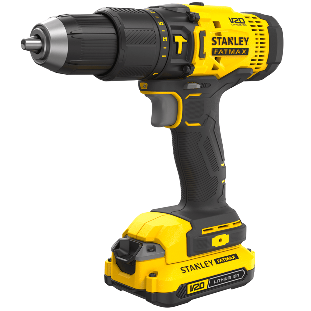 Imagem do produto Parafusadeira e Furadeira de Impacto Bivolt 1/2"" 20 Volts 2 Baterias com Maleta - SCD711C2K-BR - STANLEY