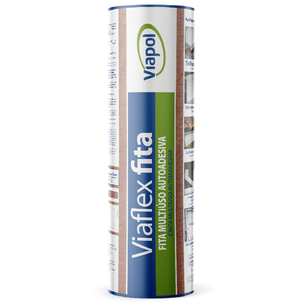 Imagem do produto Fita Multiuso Impermeável Auto-Adesiva Asfáltica para Telha 10cmx10 Metros - V0616282 - VIAPOL