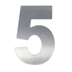 Número 5 em ACM Aço Escovado 125mm - 400-5 - NUMERAL