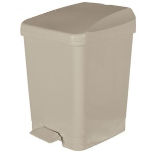 Lixeira Plástica 9 Litros com Pedal Bege - 020703002 - METASUL