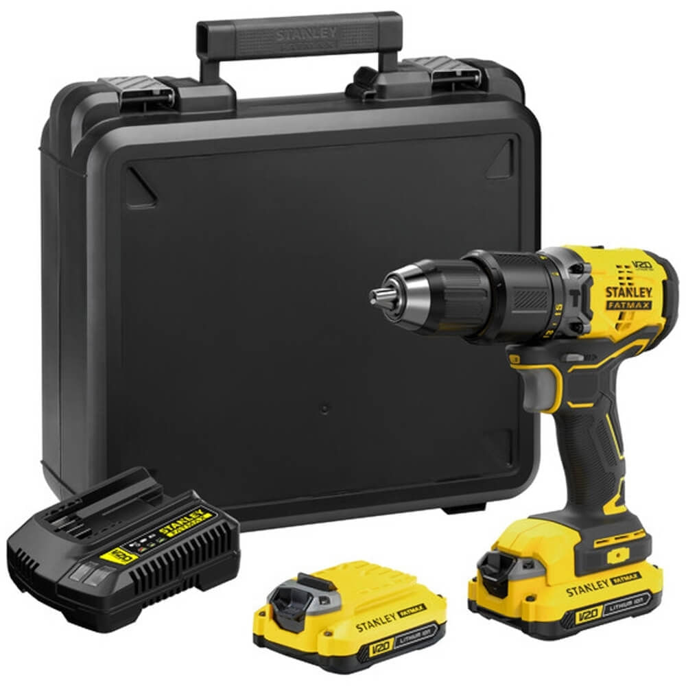 Imagem do produto Parafusadeira e Furadeira de Impacto 1/2"" 20 Volts com Carregador Bivolt 2 Baterias e Maleta - SBD715C2K-BR - STANLEY
