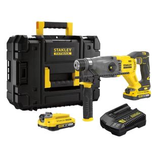 Martelete Perfurador e Rompedor SDS-PLUS 22mm de 20 Volts com Carregador e Bateria + Maleta - SBH900D2K-BR - STANLEY