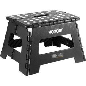 Banqueta Plast Dobrável 220mm Preto - 3540022002 - VONDER