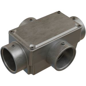 Caixa de Derivação Fixa Conduletzel sem Pintura Tipo X de 1.1/2"" com Tampa - E012100065 - WETZEL