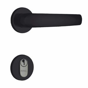 Fechadura para Porta de Entrada Preto Fosco 40mm com Roseta MZ271 Standard - 03271X3PF - PAPAIZ