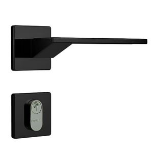 Fechadura para Porta de Entrada Preto Fosco 40mm com Roseta MZ630 Design - 03630B3PF - PAPAIZ