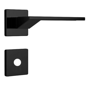 Fechadura para Porta de Banheiro Preto Fosco 40mm com Roseta MZ630 Design - 03630B5PF - PAPAIZ
