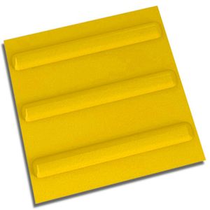 Piso Direcional Amarelo 20x20cm Amarrado com 20 Peças 0,80m² - ARTESANAL