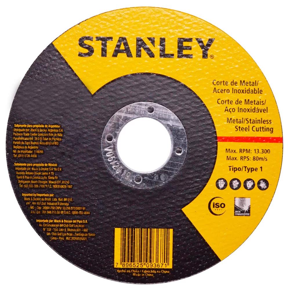Imagem do produto Disco de Corte Metal/Inox 4.1/2"" x 1mm x 7/8"" - STA8061 - STANLEY