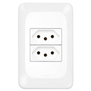 2 Tomadas 2P+T 10 Ampères 4x2 - LGX303 - PIAL