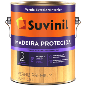 Verniz Marítimo Madeira Protegida 3,6 Litros Brilhante - 53391602 - SUVINIL